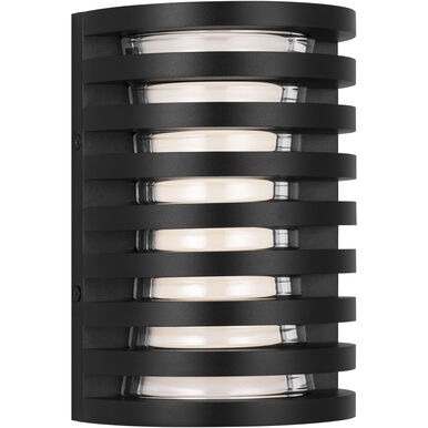 Visual Comfort Modern Collection SLOWS71527OB Quoddy 8.5" 6W 2700K LED Outdoor Wall Lantern Black