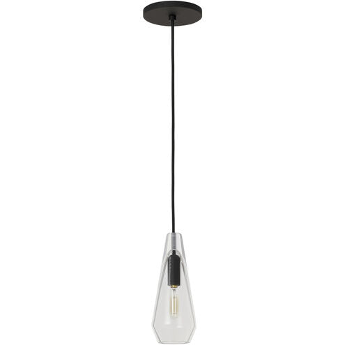 Visual Comfort Modern Collection SLPD280CB-L Sean Lavin Lustra 3.7 Inch Nightshade Black Pendant Clear Optic Crystal