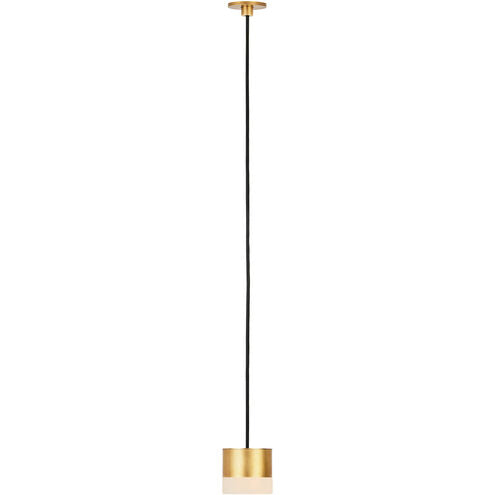 Visual Comfort Modern Collection SLPD51930HAB Sean Lavin Gable 1 Light 2.5 Inch Hand Rubbed Antique Brass LED Pendant 4.3W 3000K