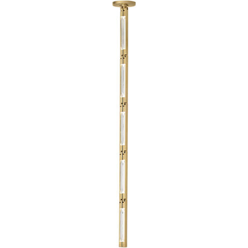 Visual Comfort Modern Collection SLPD64927HABR Sean Lavin Catena 0.8 Inch Hand Rubbed Antique Brass Crystal Remote Lamping 5-Light LED Pendant 7.4W 2700K