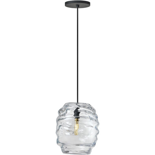 Visual Comfort Modern Collection SLPD865BCG Sean Lavin Audra Pendant Ceiling Light 120V Nightshade Black Clear Glass