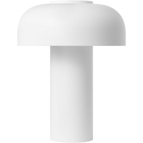 Visual Comfort Modern Collection SLTB62127W Sean Lavin Louver 2.20W 210 Lumens 2700K Rechargeable White Table Lamp