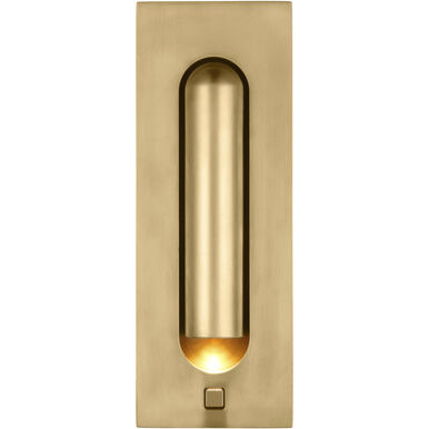 Visual Comfort Modern Collection SLTS67827HAB Ponte 7.3" 8W 2700K 120V LED Task Sconce Wall Light Hand Rubbed Antique Brass