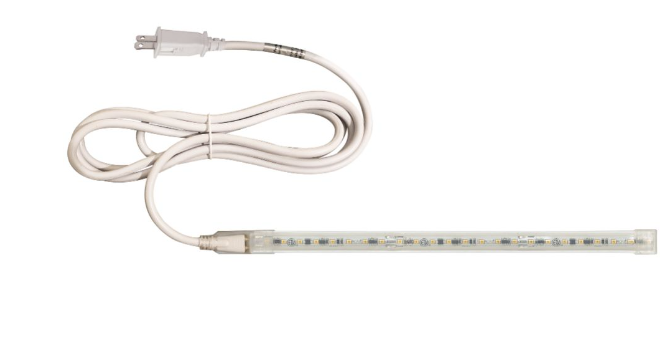 NORA Lighting NUTP13-W4-8-12-930/CP Custom Cut 4-ft 8-in Continuous LED Tape Light 330lm / 3.6W per foot with Mounting Clips and 8' Cord & Plug, Voltage 120V, Color Temperature 3000K