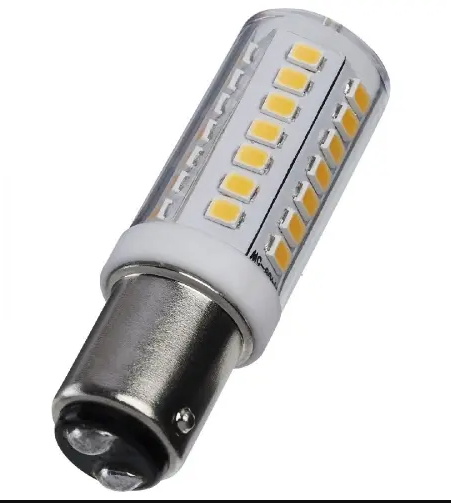 SATCO S12136 LED T6 Bulb, BA15d, Wattage 5W, Lumens 550 lm, Voltage 120V, Color Temperature 3000K, Clear