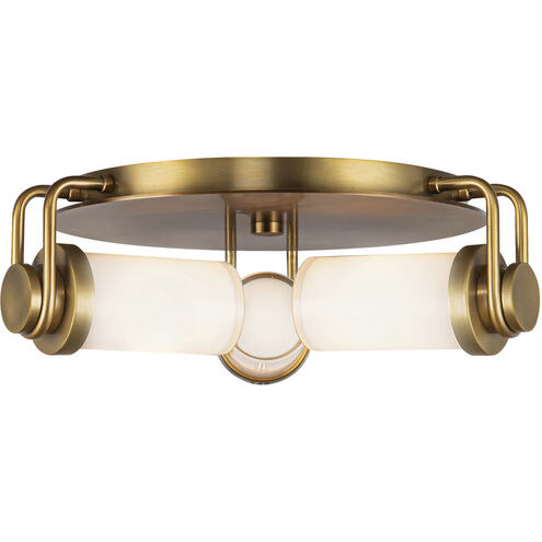 Alora Lighting FM355317VBGO Wynwood 3 Light 16.63 inch Vintage Brass Flush Mount Ceiling Light