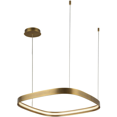 Kuzco Lighting PD78019-VB Yukon LED 19.75 inch Vintage Brass Pendant Ceiling Light