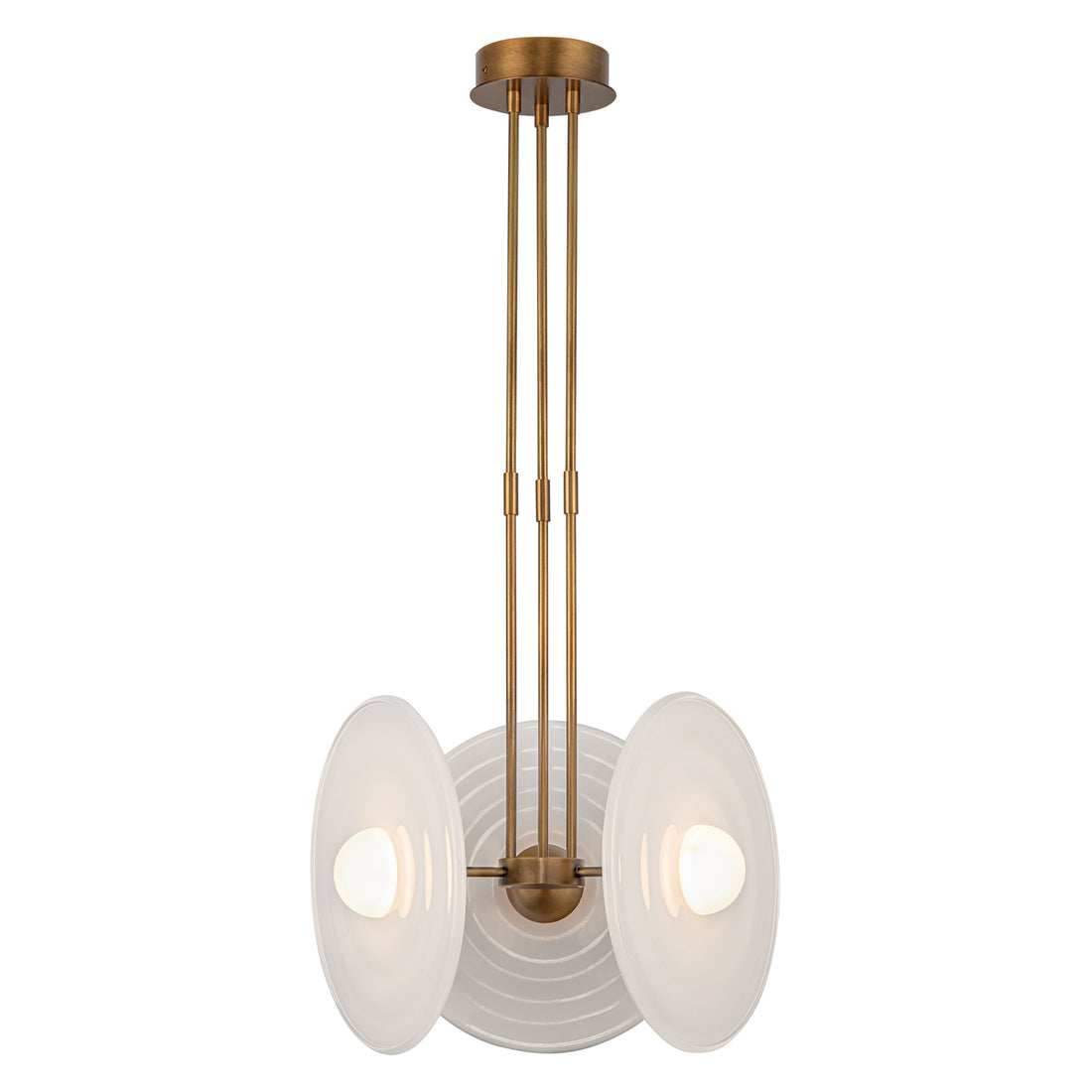 Alora Lighting PD350318VBGO Harbour LED 18.25 inch Vintage Brass Pendant Ceiling Light in Glossy Opal
