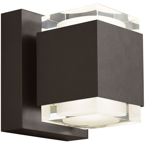 Visual Comfort Modern Collection 700OWVOT8306ZUDUNVSSP Voto 6.4" LED Bronze Outdoor Wall Light 3000K, Surge Protection, Uplight/Downlight