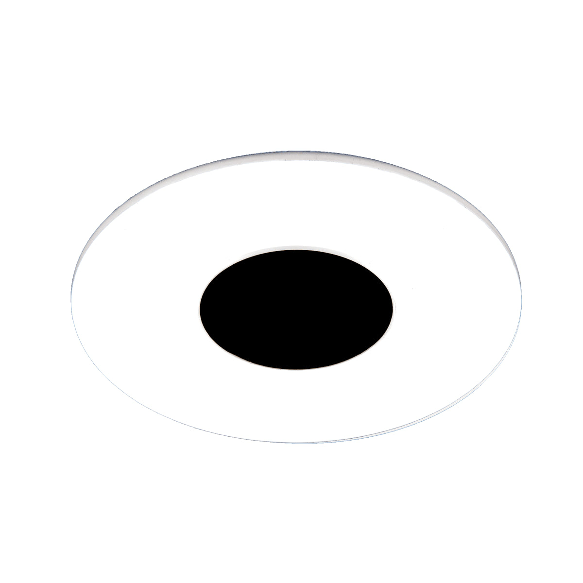 Visual Comfort Architectural E3RF20F-LB Element 3" Round Flanged Flat Trim - Black Finish, Lensed
