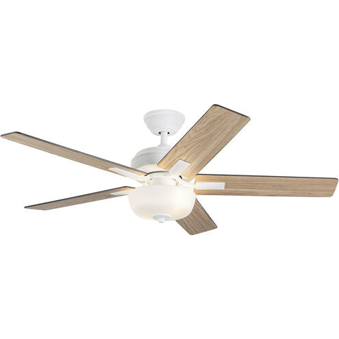 Kuzco Lighting CF78752-WH-LKW Erikson 52 inch White Wall Control, 3 Speed Ceiling Fan