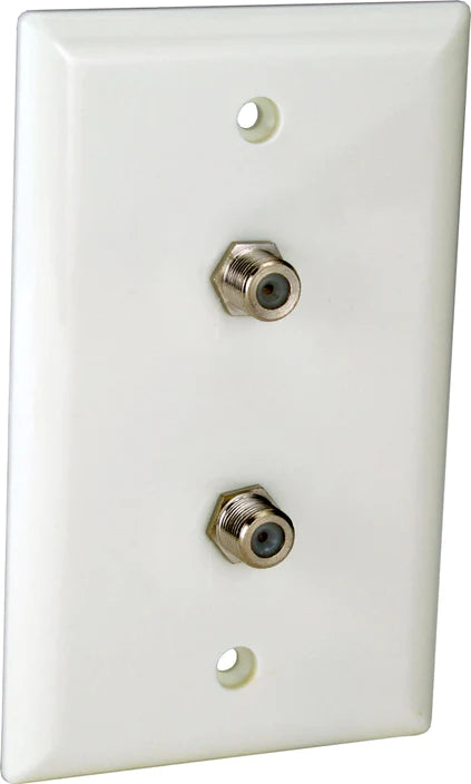 Orbit WJ-F2-W Smooth Wall Jack 2-F Connector White