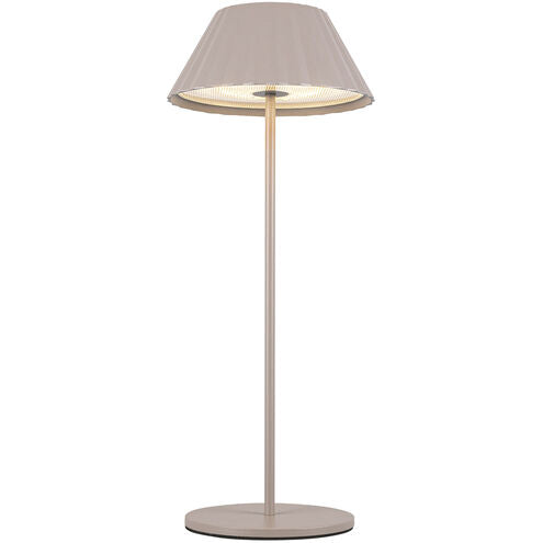 Kuzco Lighting TL67914-MN Zola 14" Table Lamp – 3W LED, 200 Lumens, 2700K-5000K CCT Options, Touch Dimmer, Moonstone Gray Steel Shade, Battery-Powered