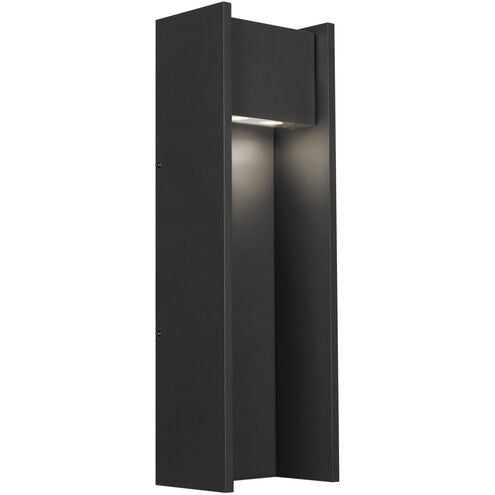 Visual Comfort Modern Collection 700OWZUR92724BUNVALF Zur 24" 20.5W 2700K LED Outdoor Wall Light Black In-Line Fuse