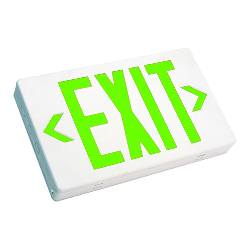 Westgate 3.8W Green Led Two-Circuits Exit Sign 120-277V - White Housing - BuyRite Electric