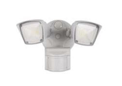 20 Watt LED Security Flood Light Fixture with Square Heads and Motion Sensor 3000K