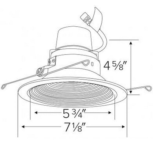 ELCO Lighting E614R12 Cedar System Modern LED 6 inch Recessed Lighting Module & Driver with Baffle Trim 1250 Lumens 120V 2- BuyRite Electric