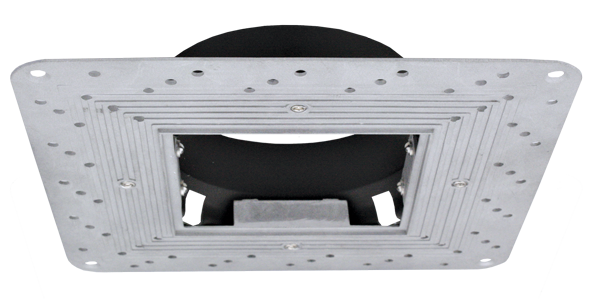 Elco Lighting EL4SFS LED Pex 4 Inch Square Adjustable Trimless Smooth Reflector Trim White Finish