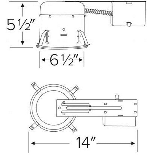 ELCO Lighting ELDR7 Mahogany System 6 Inch LED Remodel IC Airtight Housing 1- BuyRite Electric