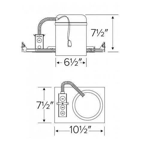 ELCO Lighting E6LC Cedar System Modern 6 inch New Construction Recessed Lighting Housing with Driver .- BuyRite Electric