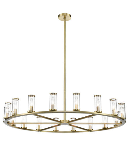 Alora Lighting CH309018NBCG Revolve 18 Light 47 inch Chandelier Ceiling Light Brass Finish