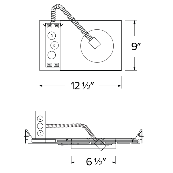 ELCO Lighting ELB6PF Birch 6 Inch New Construction Plaster Frame