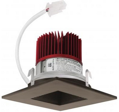 ELCO Lighting E415C08 Cedar System Modern LED 4 inch Recessed Lighting Light Engine with Square on Square Baffle Trim - 850 Lumens - BuyRite Electric