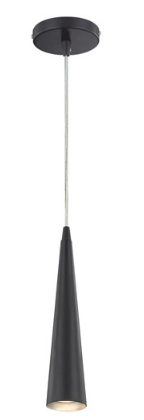 Eurofase Lighting 20444-037 Sliver 1 Light 3 inch Pendant Ceiling Light Small Black Finish