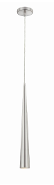Eurofase Lighting 20445-027 Sliver 1 Light 3 inch Pendant Ceiling Light Medium Satin Nickel Finish