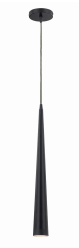 Eurofase Lighting 20445-034 Sliver 1 Light 3 inch Pendant Ceiling Light Medium Black Finish