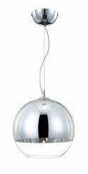 Eurofase Lighting 20454-012 Chromos 1 Light 12 inch Pendant Ceiling Light Medium Chrome Finish