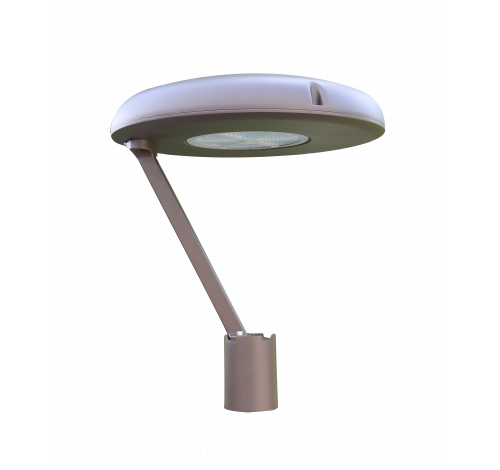 Westgate LGP-42W-50K 42W LED Area Light, round design, ADC12 aluminum, outdoor powder-coated finish.