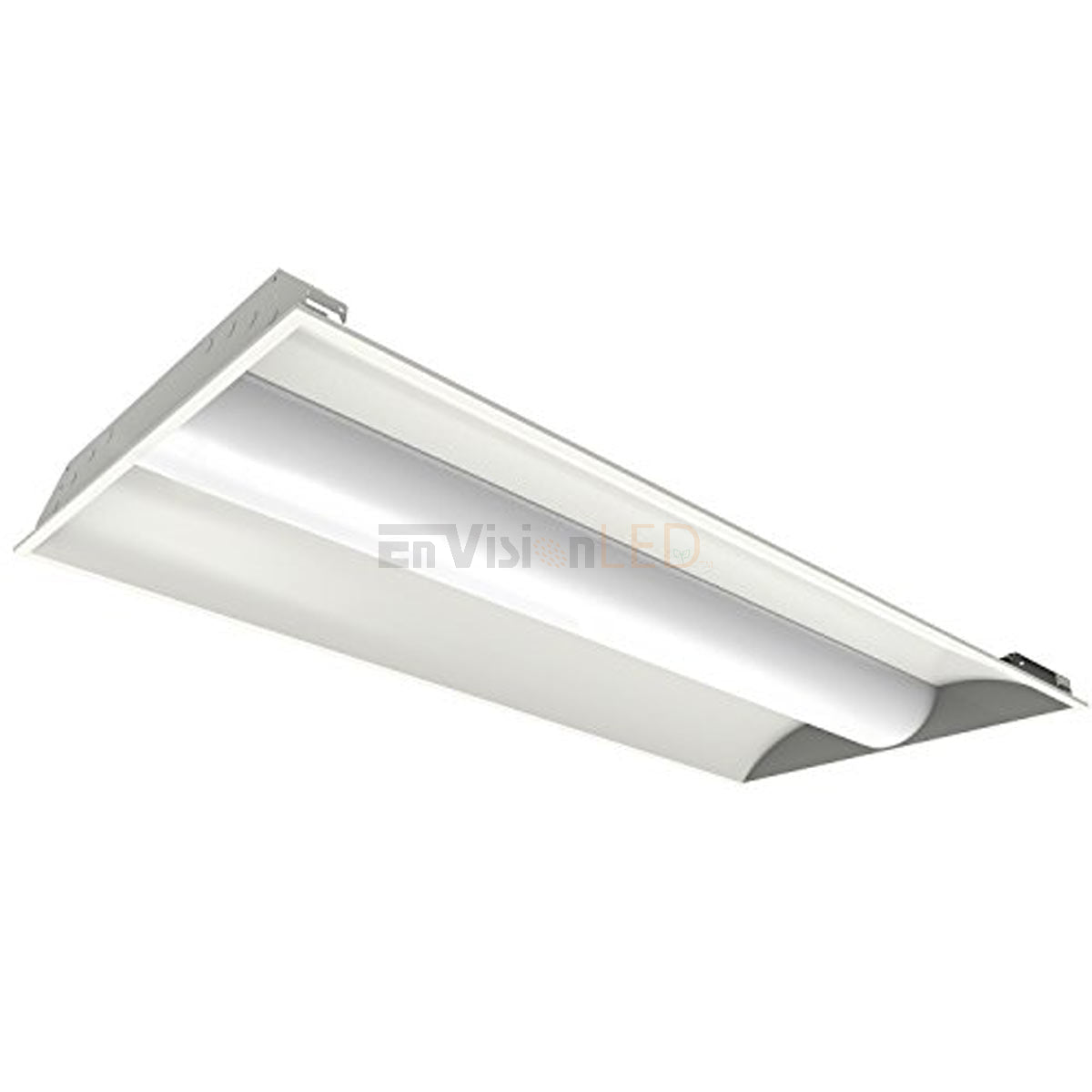 EnvisionLED LED-CBT-2X4-50W-50K-HL LED 2x4 Center Basket Troffer 50W, Single CCT 5000K White Finish