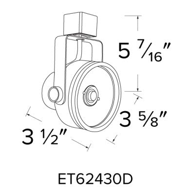 ELCO Lighting ET62430DB LED Highpoint Track Fixture 20W 3000K 1400 lm 120V Black Finish