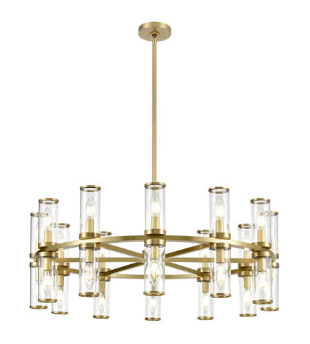 Alora Lighting CH309024NBCG Revolve 24 Light 32 inch Chandelier Ceiling Light Brass Finish