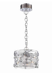 Eurofase Lighting 26341-019 Corfo 6 Light 13 inch Chandelier Ceiling Light Polished Nickel Finish