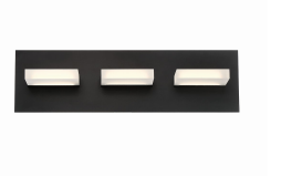 Eurofase Lighting 28020-023 Olson LED 18 inch Vanity Wall Light Black Finish