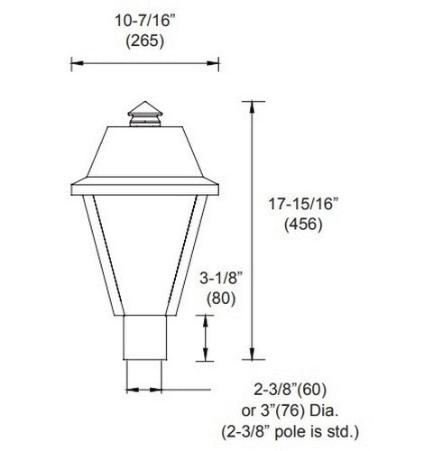 Utopia Lighting LPT-9 LED Post Top Light, 25W or 35W 2- BuyRite Electric