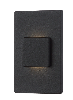 Eurofase Lighting 30287-020 LED 3.3W 3000K Outdoor Inwall Light Black Finish