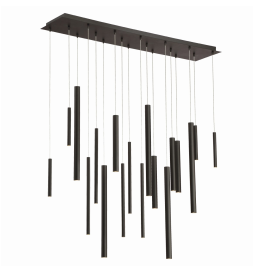 Eurofase Lighting 31446-013 Santana LED 10 inch Chandelier Ceiling Light Black Finish