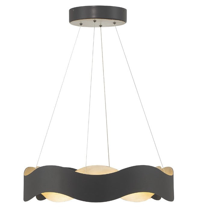 Eurofase lighting 31783-024 Vaughan LED 24 inch Chandelier Ceiling Light Black and Nickel Finish