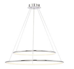 Eurofase Lighting 31861-014 LED Valley 32 inch Pendant Ceiling Light Large Chrome Finish