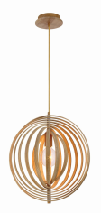Eurofase Lighting 31874-014 LED Abruzzo 1 Light 17 inch Pendant Ceiling Light Wood Finish