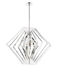 Eurofase Lighting 31888-011 LED Downtown 10 Light 45 inch Chandelier Ceiling Light Chrome Finish