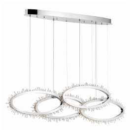 Eurofase Lighting 33731-018 LED Scoppia 6 inch Chandelier Ceiling Light Chrome Finish