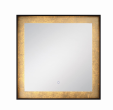 Eurofase Lighting 33829-012 LED Mirror 32 X 32 inch Square Wall Mirror Light Gold Finish