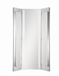 Eurofase Lighting 34001-011 LED 60 X 60 inch Large Tri Fold Wall Mirror Light Chrome Finish