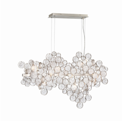 Eurofase Lighting 34031-018 LED Trento 12 Light 11 inch Chandelier Ceiling Light Champagne Silver Finish