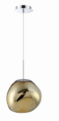 Eurofase Lighting 34287-033 LED Bankwell 1 Light 11 inch Pendant Ceiling Light Gold Chrome Finish
