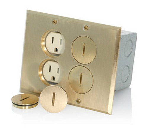 Leviton 35249-TLB Gang Low Voltage Floor Box Tamper-Resistant Receptacle 15A / 125 V - BuyRite Electric